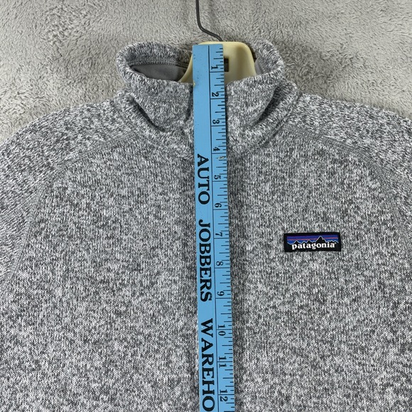 Patagonia Sweater Adult Small Gray 1/4 Zip Fleece Pullover LS Outdoor Preppy - Picture 10 of 16